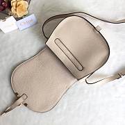 Okify Chloe Large Marcie Saddle Bag In White 24x20x10cm  - 3