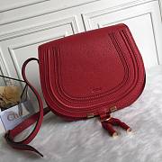 Okify Chloe Large Marcie Saddle Bag In Red 24x20x10cm  - 1