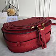 Okify Chloe Large Marcie Saddle Bag In Red 24x20x10cm  - 4