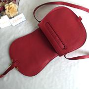 Okify Chloe Large Marcie Saddle Bag In Red 24x20x10cm  - 2