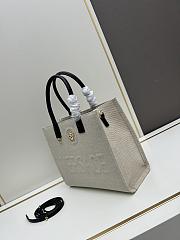 Okify Versace La Medusa Canvas Small Tote Bag In Beige 29.5x14.5x24cm - 5