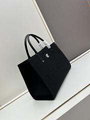 Okify Versace La Medusa Canvas Large Tote Bag In Black With Silver Hardware 40x16x29cm - 4