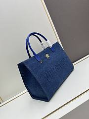 Okify Versace La Medusa Canvas Large Tote Bag In Blue 40x16x29cm - 4