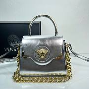 Okify Versace La Medusa Silver Plain Leather Bag 21x18x10cm  - 1