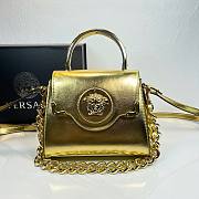 Okify Versace La Medusa Gold Plain Leather Bag 21x18x10cm  - 1