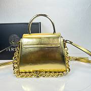 Okify Versace La Medusa Gold Plain Leather Bag 21x18x10cm  - 5