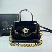 Okify Versace La Medusa Black Shiny Leather Bag 21x18x10cm  - 1