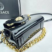 Okify Versace La Medusa Black Shiny Leather Bag 21x18x10cm  - 5