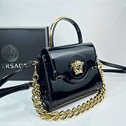 Okify Versace La Medusa Black Shiny Leather Bag 21x18x10cm  - 4