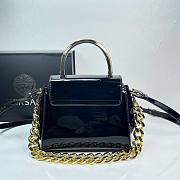 Okify Versace La Medusa Black Shiny Leather Bag 21x18x10cm  - 3