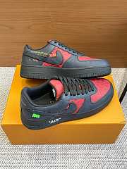 Okify Louis Vuitton Nike Air Force Black Red Sneakers EU35-46  - 3