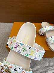 Okify Louis Vuitton Bom Dia Flat Comfort Mule Sandals In White EU35-46  - 5