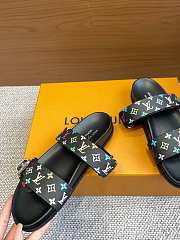 Okify Louis Vuitton Bom Dia Flat Comfort Mule Sandals In Black EU35-46  - 5