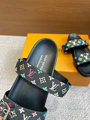 Okify Louis Vuitton Bom Dia Flat Comfort Mule Sandals In Black EU35-46  - 4