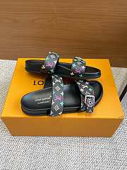 Okify Louis Vuitton Bom Dia Flat Comfort Mule Sandals In Black EU35-46  - 3