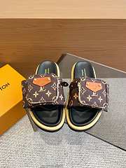 Okify Louis Vuitton Pool Pillow Comfort Brown Slides EU35-45 - 1