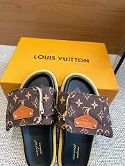 Okify Louis Vuitton Pool Pillow Comfort Brown Slides EU35-45 - 2