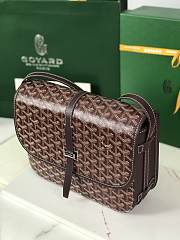 Okify Goyard Belvedere MM Bag In Burgundy 28x19x7.5cm - 3