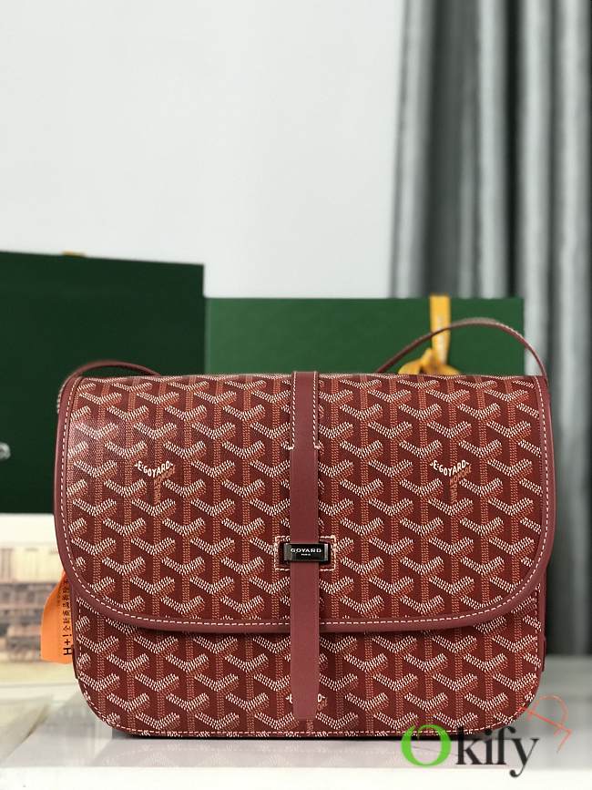 Okify Goyard Belvedere MM Bag In Red 28x19x7.5cm - 1