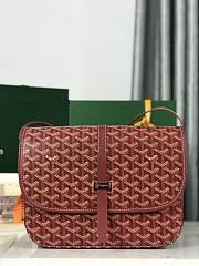 Okify Goyard Belvedere MM Bag In Red 28x19x7.5cm - 1