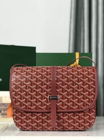 Okify Goyard Belvedere MM Bag In Red 28x19x7.5cm