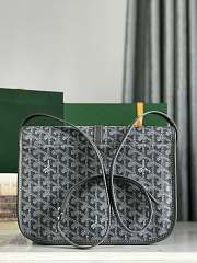 Okify Goyard Belvedere MM Bag In Gray Grey 28x19x7.5cm - 4