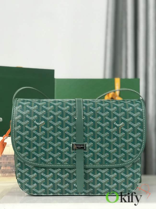 Okify Goyard Belvedere MM Bag In Green 28x19x7.5cm - 1