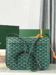 Okify Goyard Belvedere MM Bag In Green 28x19x7.5cm - 6