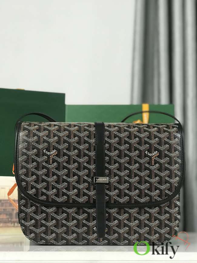 Okify Goyard Belvedere MM Bag In Black 28x19x7.5cm - 1