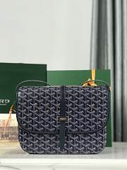 Okify Goyard Belvedere MM Bag In Dark Blue 28x19x7.5cm - 1