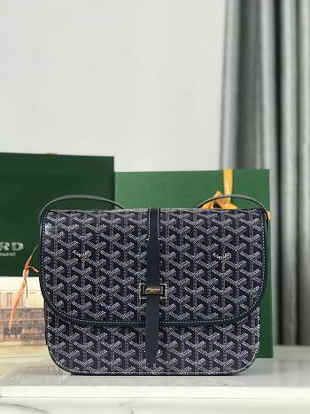 Okify Goyard Belvedere MM Bag In Dark Blue 28x19x7.5cm