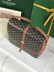 Okify Goyard Belvedere MM Bag In Black And Tan 28x19x7.5cm - 5