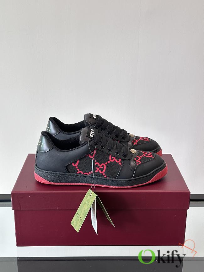 Okify Gucci Black And Red Screener Sneakers EU38-44 20128 - 1