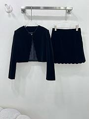 Okify Chloe Set Velvet Jacket And Skirt SML  - 1