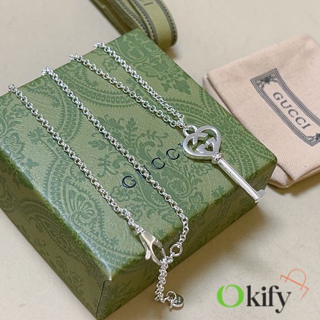 Okify Gucci Silver Key Necklace 20153 - 1