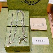 Okify Gucci Silver Dog Necklace  - 1