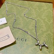 Okify Gucci Silver Dog Necklace  - 2