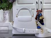 Okify Louis Vuitton Mini Capucines Floral Chains In White Taurillon Leather 21x13.6x8cm M12279 - 5