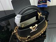 Okify Louis Vuitton Mini Capucines Floral Chains In Black Taurillon Leather 21x13.6x8cm M12279 - 4