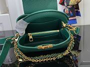 Okify Louis Vuitton Mini Capucines Floral Chains In Green Taurillon Leather 21x13.6x8cm M11906  - 3