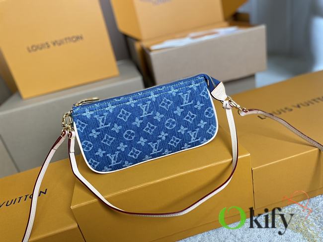 Okify Louis Vuitton Pochette Accessoires Denim Bag M82962 23.5x13.5x4cm  - 1