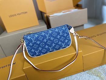 Okify Louis Vuitton Pochette Accessoires Denim Bag M82962 23.5x13.5x4cm 