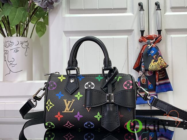 Okify Louis Vuitton x TM Nano Speedy Multicolored Noir Bag M13406 16x11x9cm  - 1