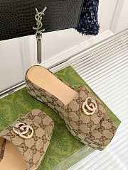 Okify Gucci Brown Thick Soled Slippers EU35-40 - 3