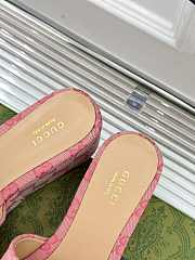 Okify Gucci Pink Thick Soled Slippers EU35-40 - 5