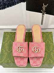 Okify Gucci Pink Thick Soled Slippers EU35-40 - 4