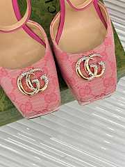 Okify Gucci Pink Printed Fabric High Heels EU35-42  - 3