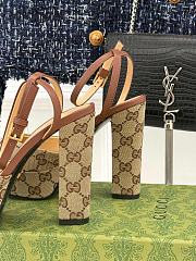 Okify Gucci Brown Printed Fabric High Heels EU35-42  - 4