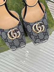 Okify Gucci Grey Gray Printed Fabric High Heels EU35-42  - 4