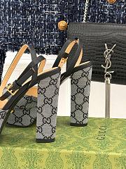 Okify Gucci Grey Gray Printed Fabric High Heels EU35-42  - 2